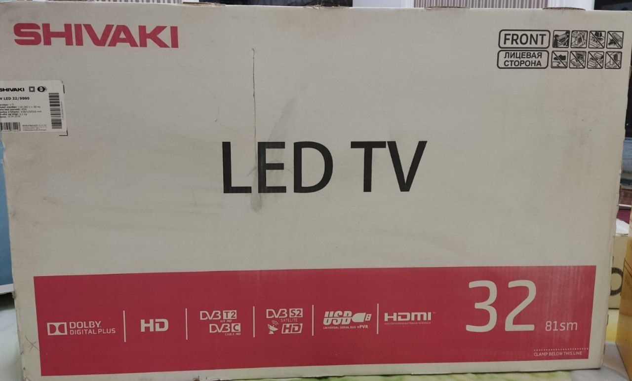 Shivaki tv LED32Ҳолати янги каробкаси очилмаган! ! Расмда асл ҳолати!!