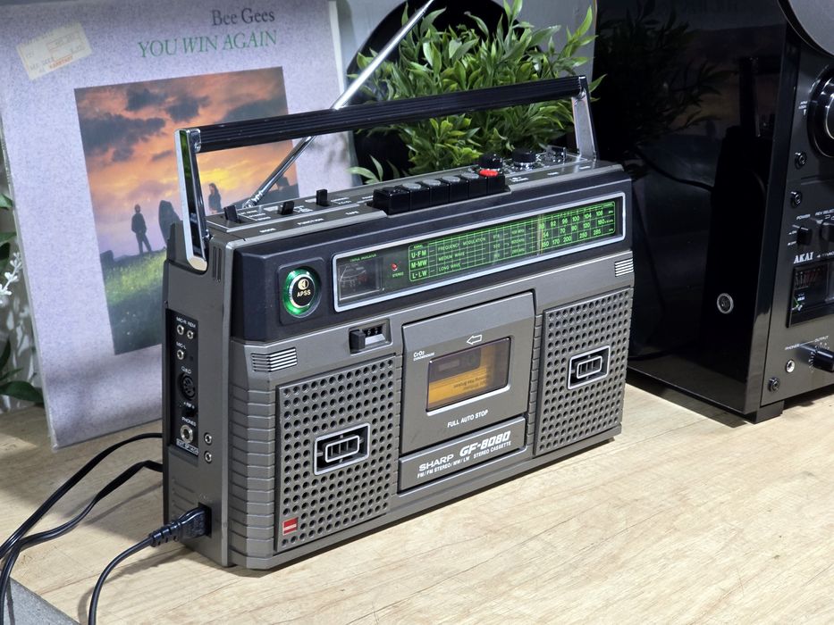 Boombox SHARP GF-8080, hifi stereo portabil radio casetofon retro