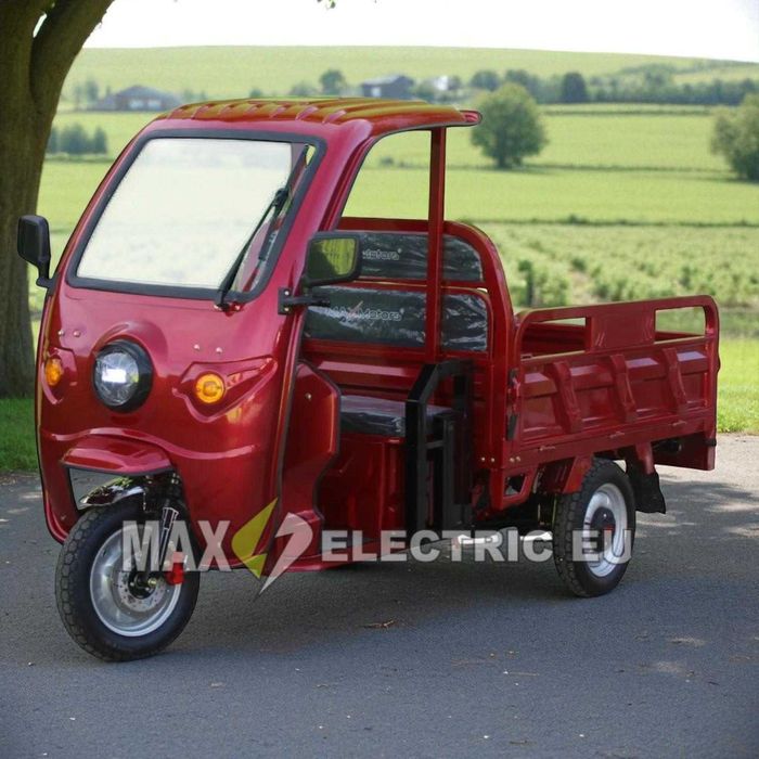 Електрическа карго триколка MAX MOTORS с покрив 2500W/ 60V/ 45Ah RED