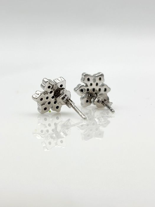 Cercei fulg de nea din argint