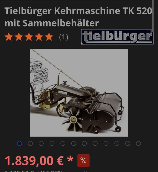 Perie matura stradala Profesionala Tielburger TK520 Tractoras Gazon