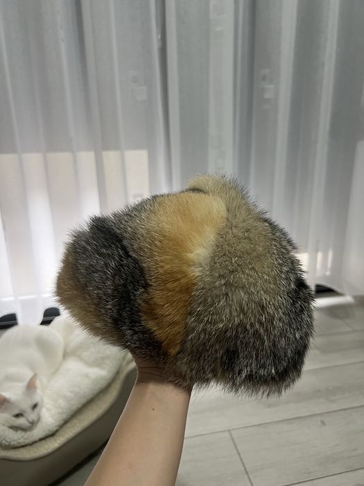 Caciula blana naturala vulpe canadiana