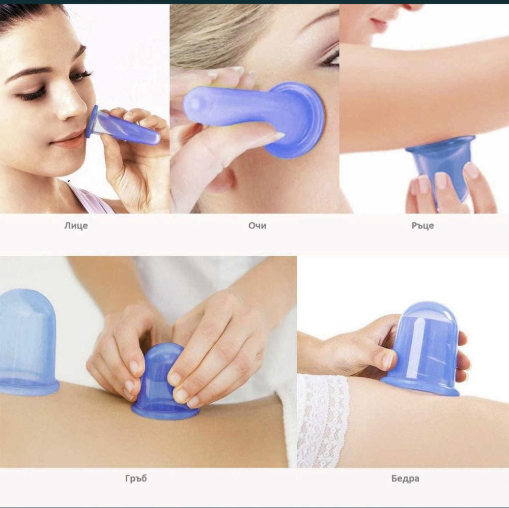 Професионални вендузи за тяло силиконови вендузи антицелулитен масаж