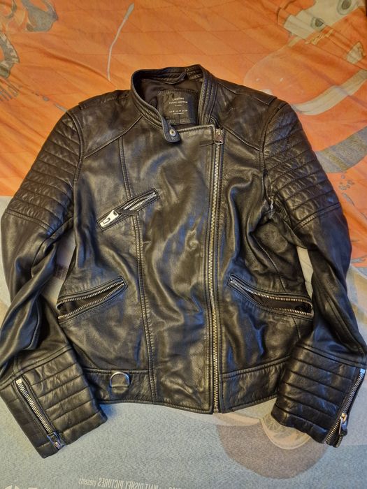 Дамско Кожено Яке Zara [М] - Намалено заради дефект!