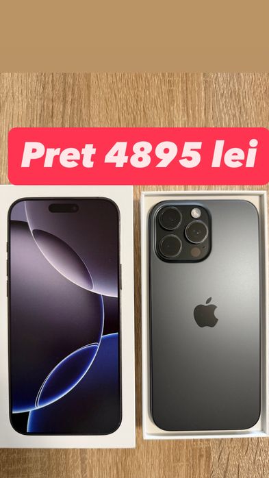 iPhone 16Pro Max  256GB  garantie  2 ani  titanium black