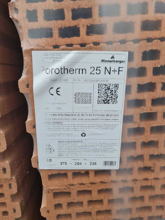 Caramida Porotherm 25 N+F