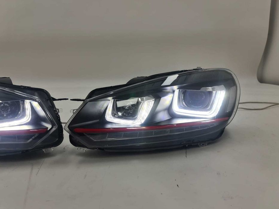 Faruri GTI VW Golf 6 stripe rosu Semnal Dinamic, Garantie, Factura