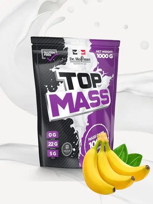 Гейнер с креатином 1кг top mass