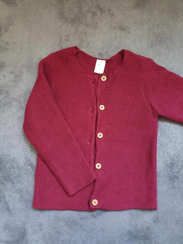 Cardigan bordo - H&M - Mărimea 92