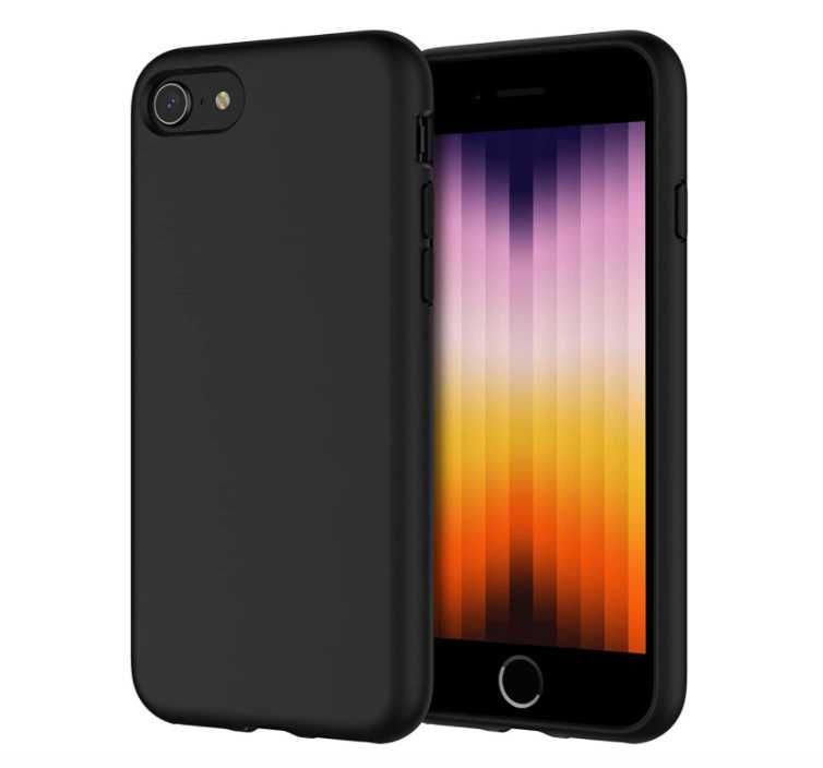 Черен Силиконов Калъф за iPhone SE 2022/13/Mini/Pro/Max/12/11/XS