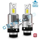 Bec auto D2S LED plug and play - fără cablaj, 12000 lumeni 6000k
