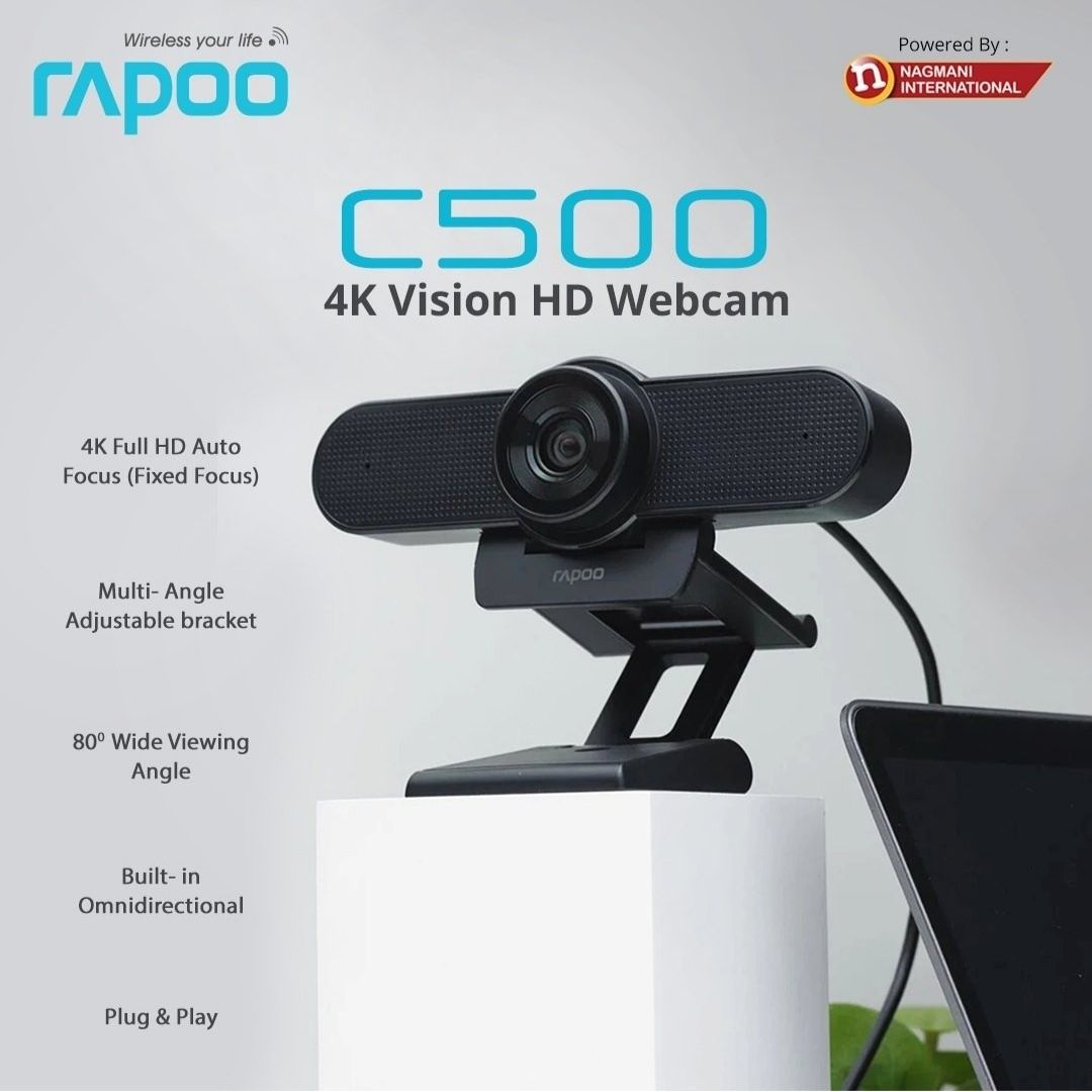 Топ! Rapoo C500 4K/30Fps Веб-камера с автофокусом Вебкамера