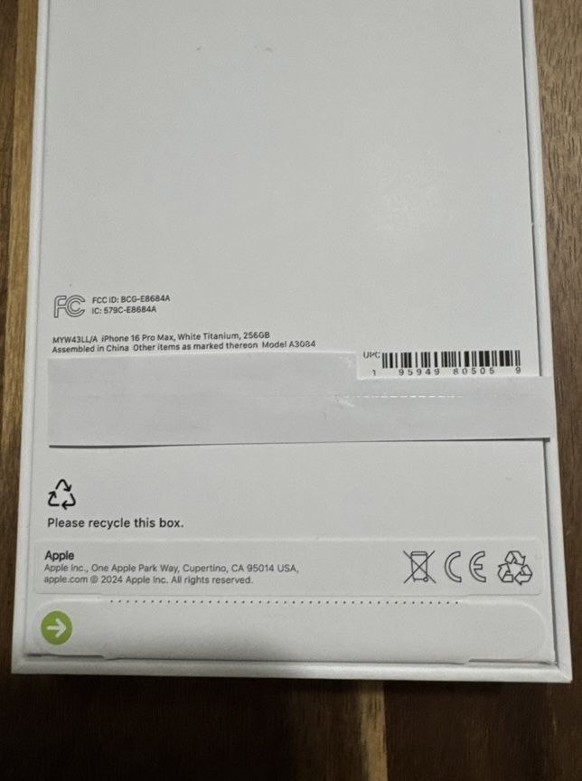 Iphone 16 PRO MAX 128GB чисто нов