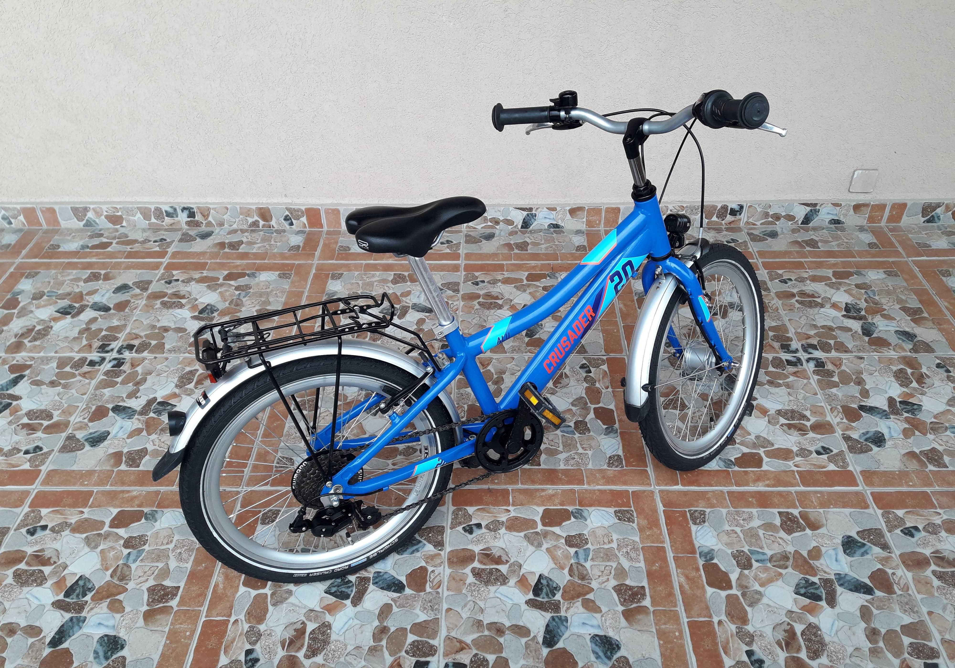 Bicicletă copii 20’ PUKY Crusader 20-6 ALUMINIU light – albastru/roșu