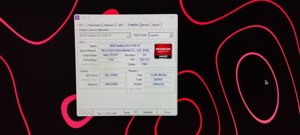 GPU Amd radeon rx 6750xt msi gaming x trio 12gb