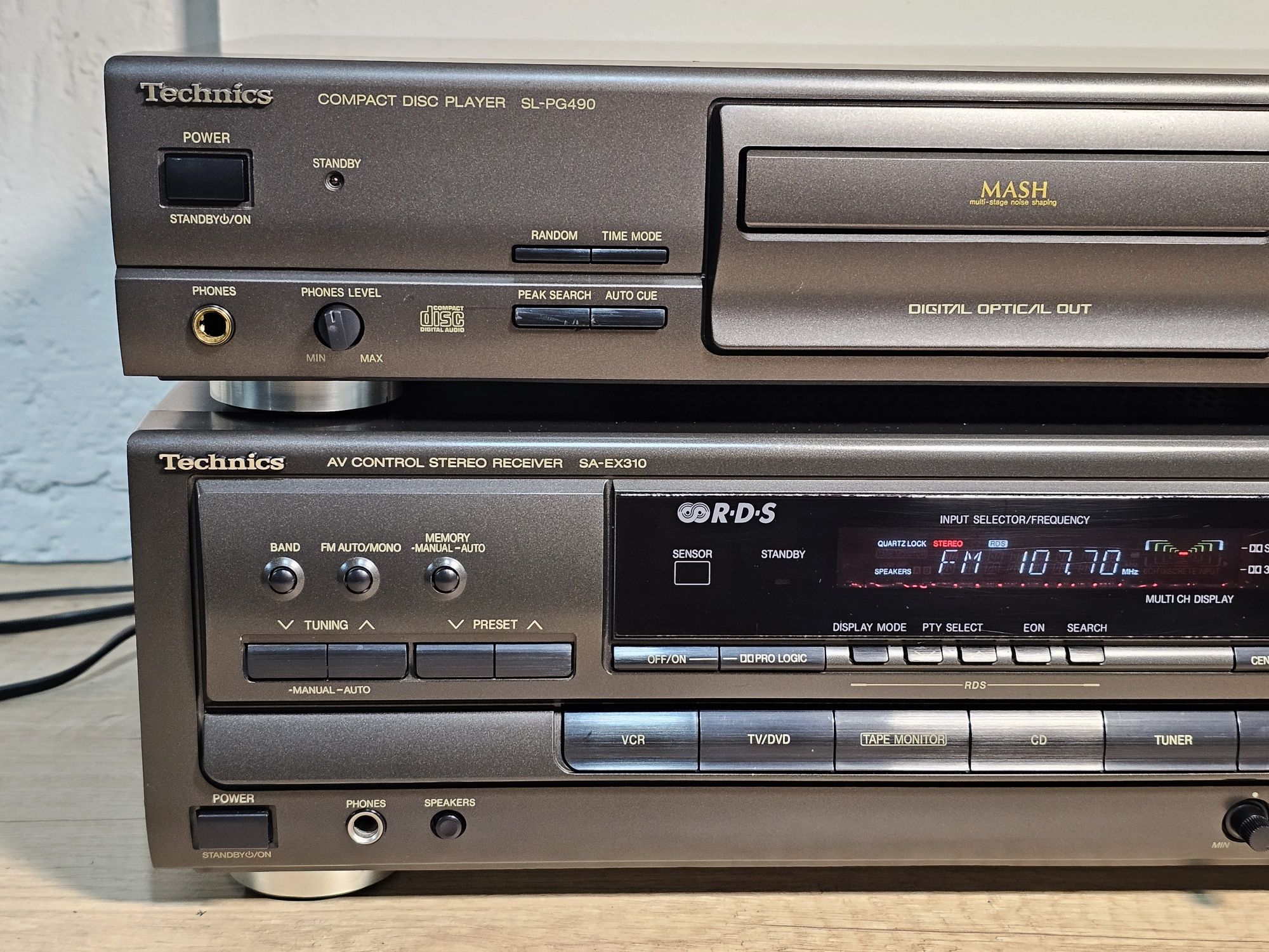 receiver TECHNICS SA-EX310, cd player SL-PG490,linie audio 5.1