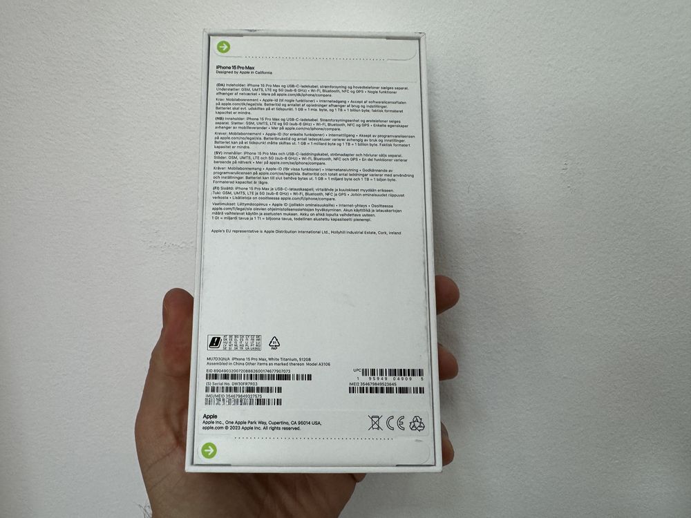 Iphone 15 Pro Max, 512 gb, White Titanium, nou la cutie