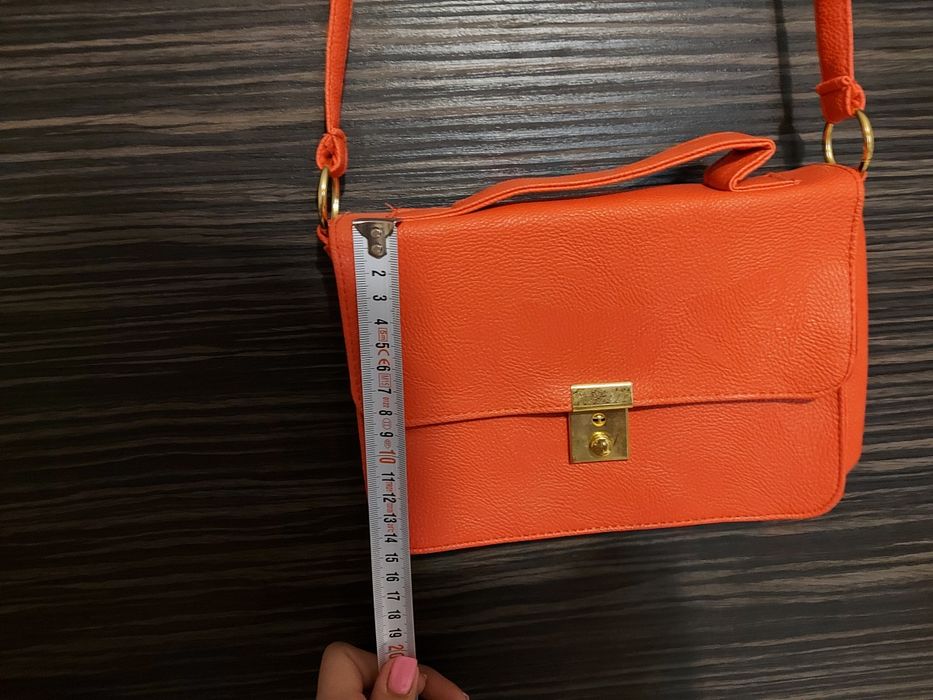 Малка чанта с дълга дръжка - корал