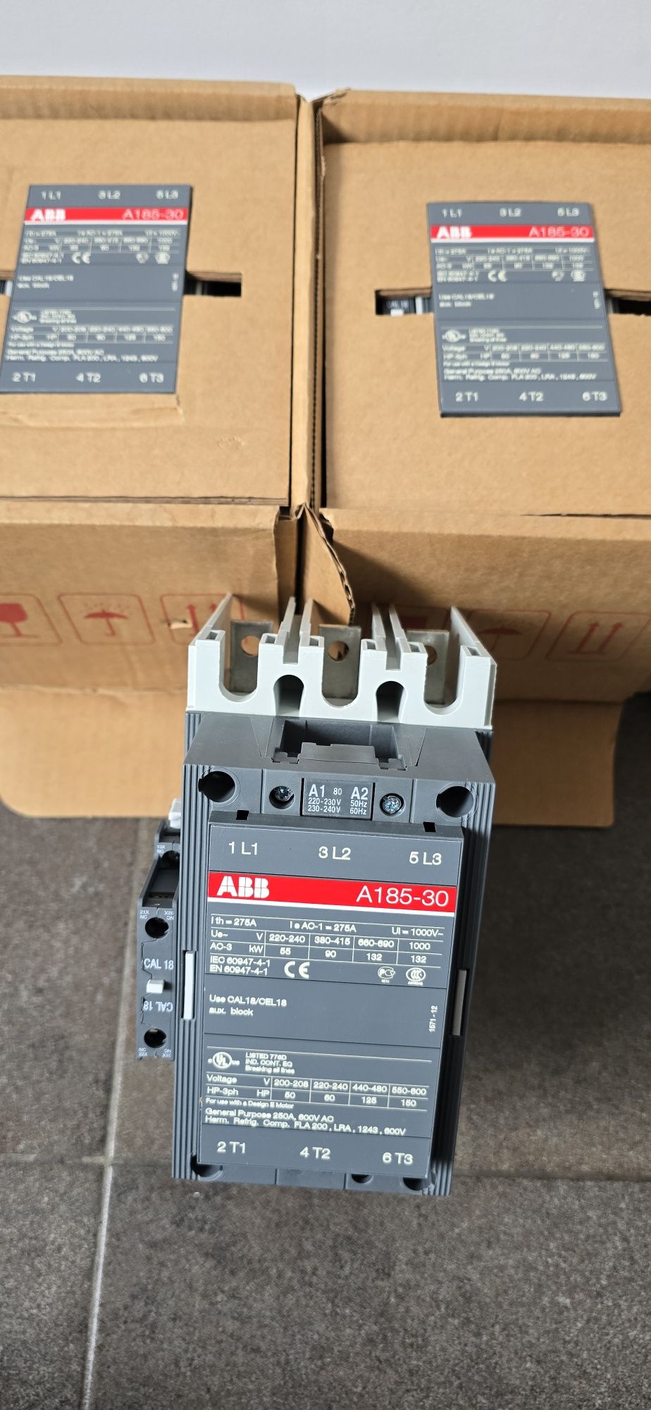 Contactor ABB 185A made in Suedia