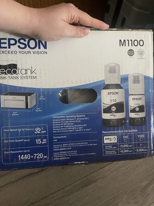Принтер Epson M1100 EcoTank Ink Tank System