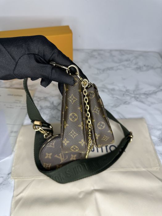 Geanta Louis Vuitton multi pochette 3 piese+cutie piele canvas 100% 25