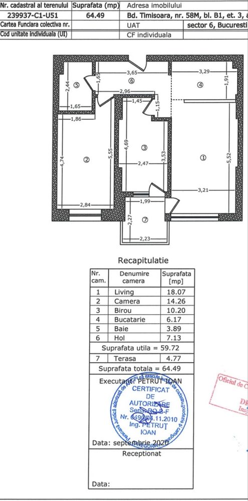 Apartament 3 camere + boxa