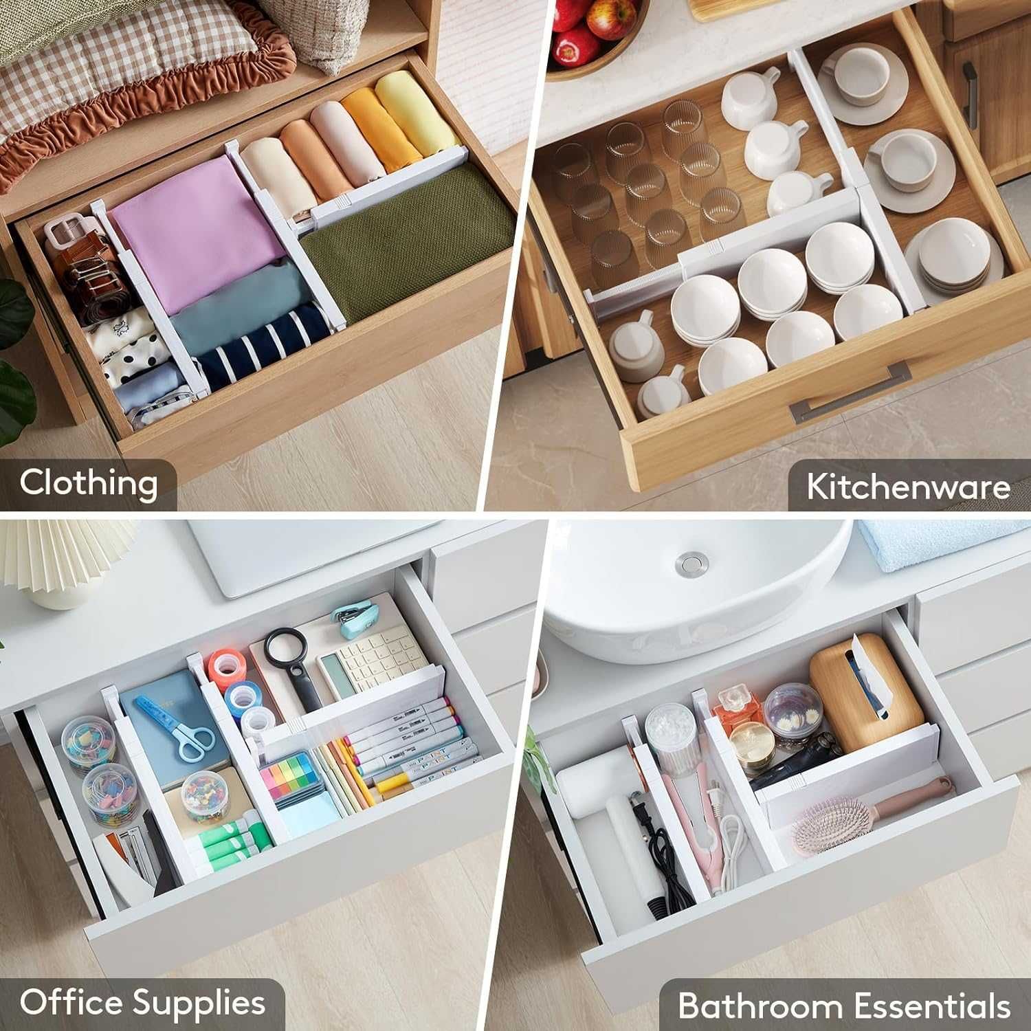Set 8x Organizatoare reglabile sertare, reglabile, REDUS de la 150RON