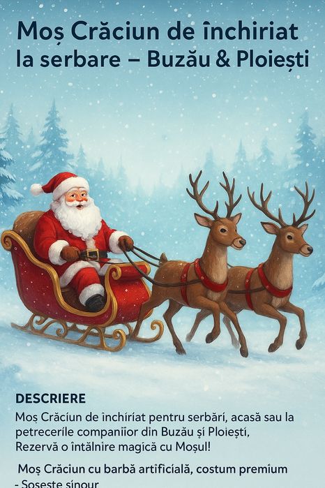 Moș Crăciun chiar la tine acasă pentru ai face fericiți pe cei mici