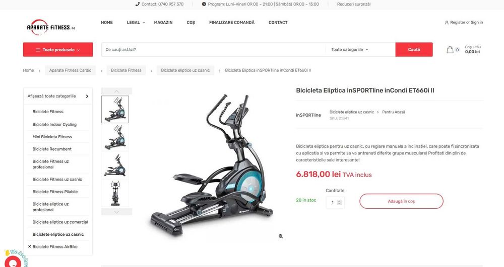 Aparate fitness profesionale cu facturi