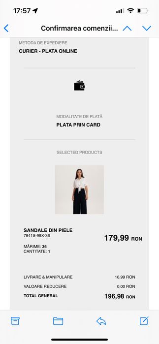 Vand sandale piele Reserved marime 36