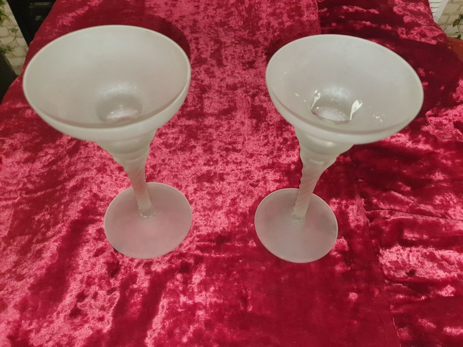 Sfesnice/suport lumanare din sticla