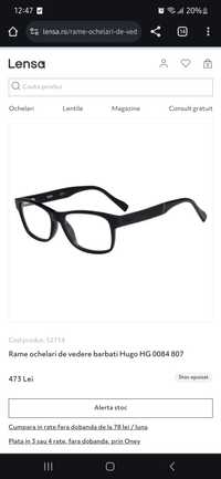 Rame de ochelari negre  Hugo Boss, model 0084 807, NOI