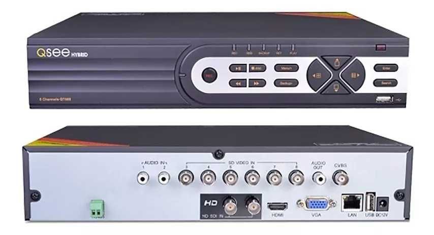 dvr qsee 8 canale video si 2 audio cu hdd 3 tb