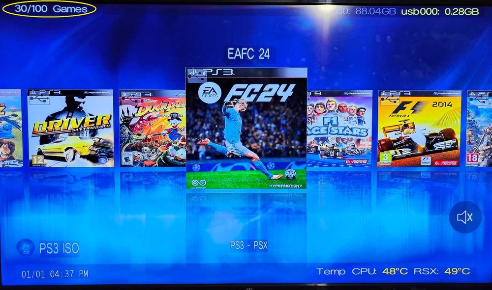 Memorie externa (USB), 100 jocuri PS3, GTA V, FIFA/FC 24, Minecraft