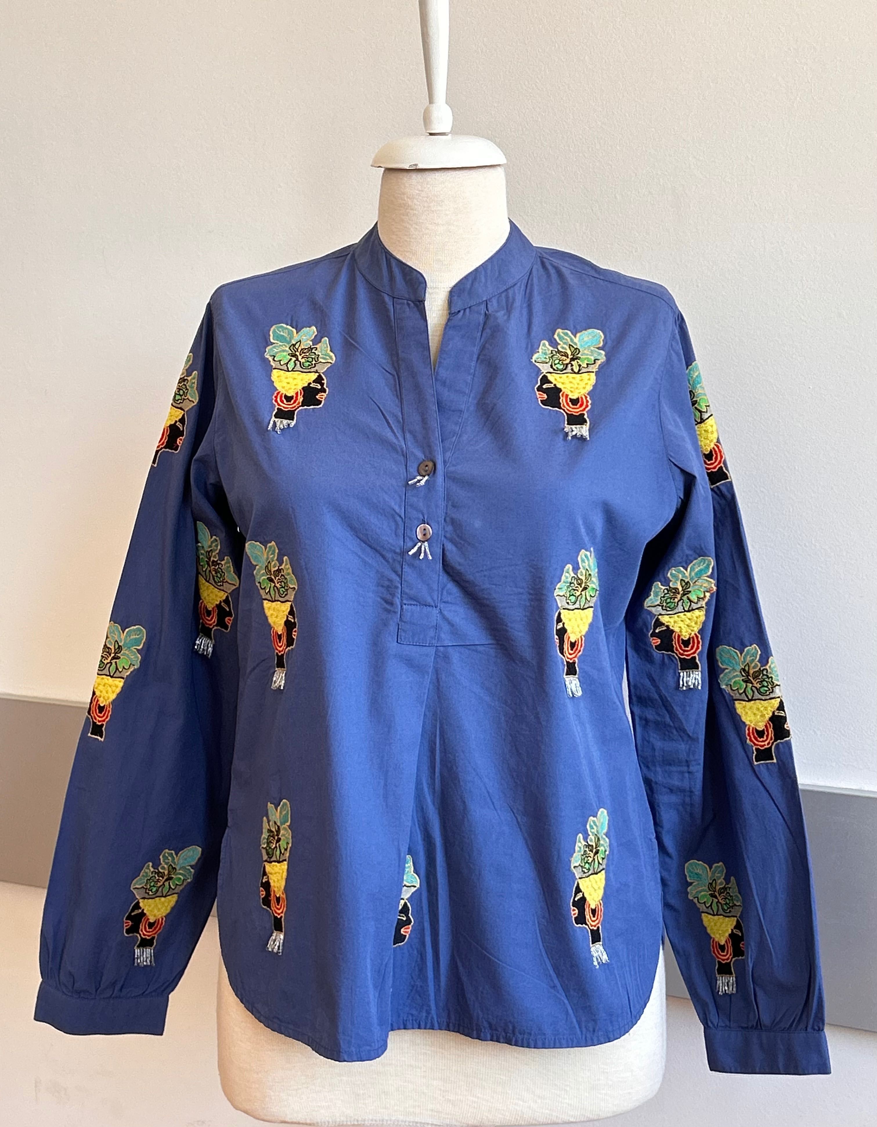 Maison scotch деним и цветна туника