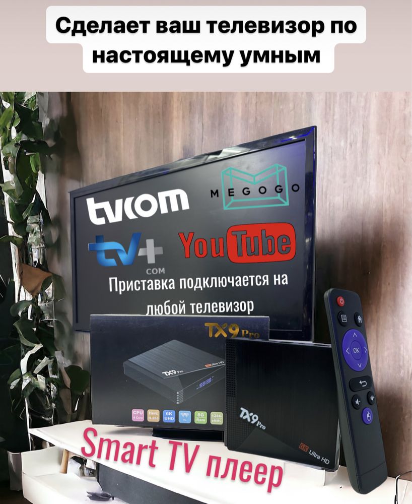 Смарт твбокс приставка Tanix TX9 pro