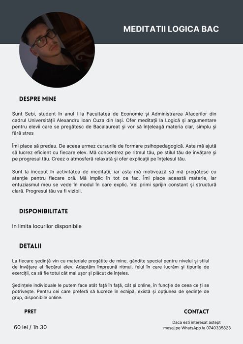 Meditatii Bac Logica