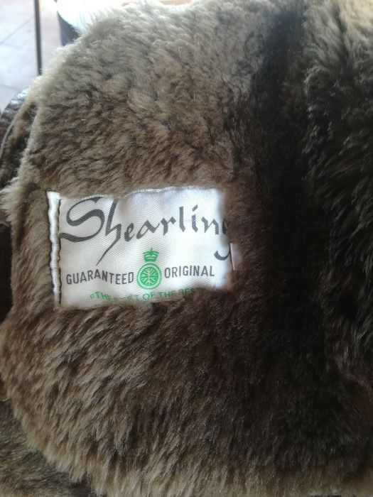 Geaca piele bărbați Sherling cu blana