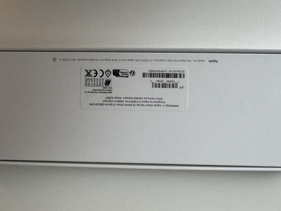 Apple Watch Series 10 42mm Silver Al Denim SB S/M GPS. Sigilat.