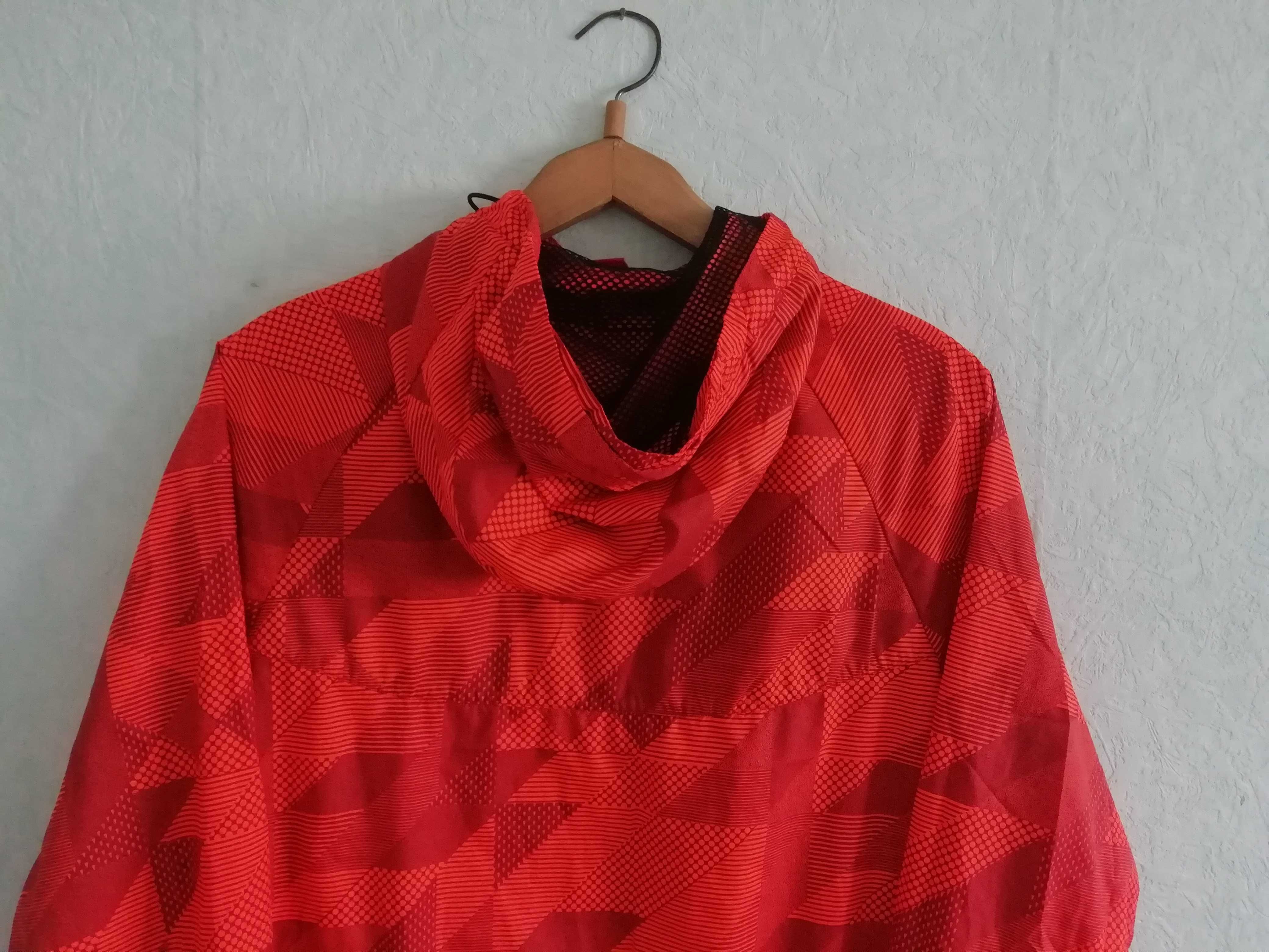 Nike оригинално ново мъжко яке ветровка с качулка размер XL оранжево