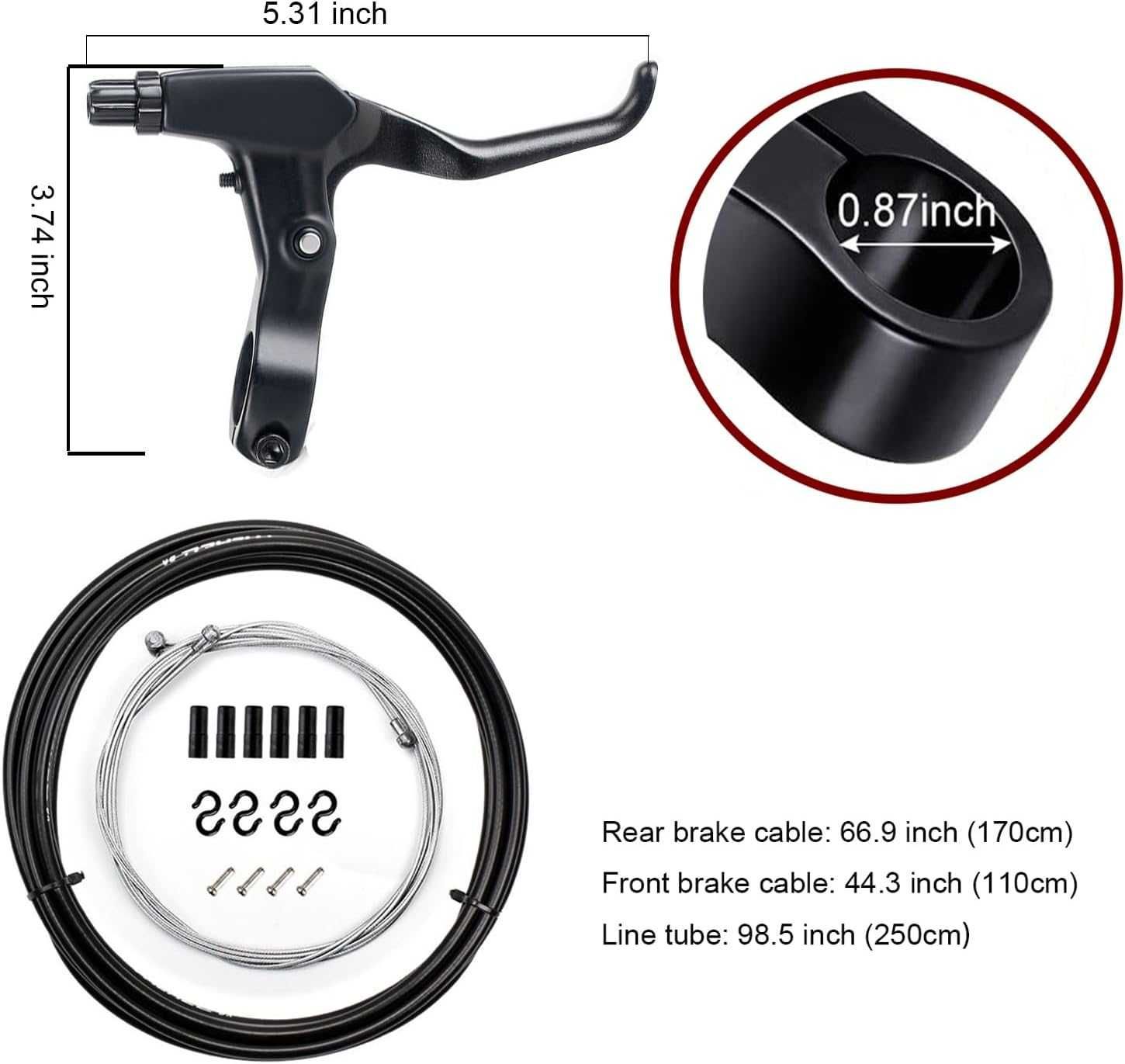 Set frane bicicleta, fata spate, Mimoke maner si clampa (fara cabluri)