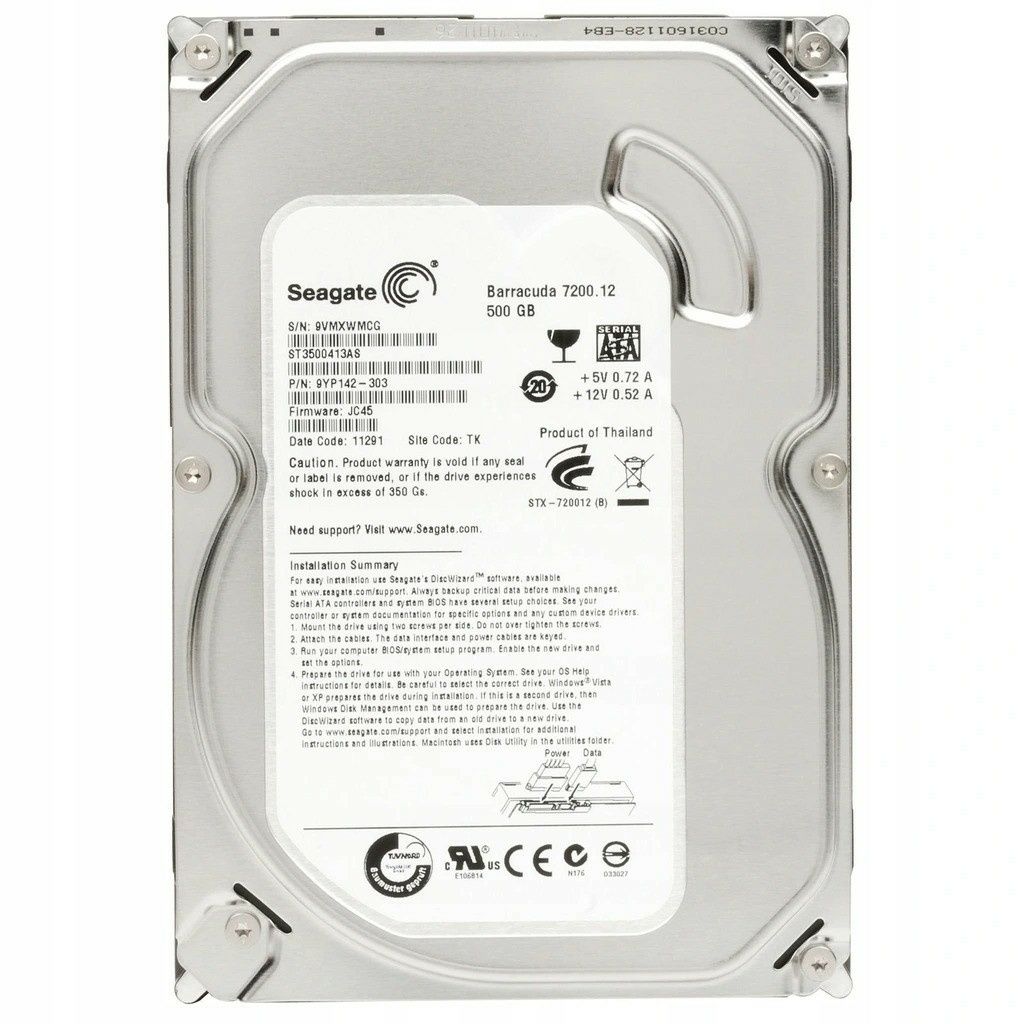 Жесткий диск HDD Seagate 500gb 7200rpm 32MB 3.5"