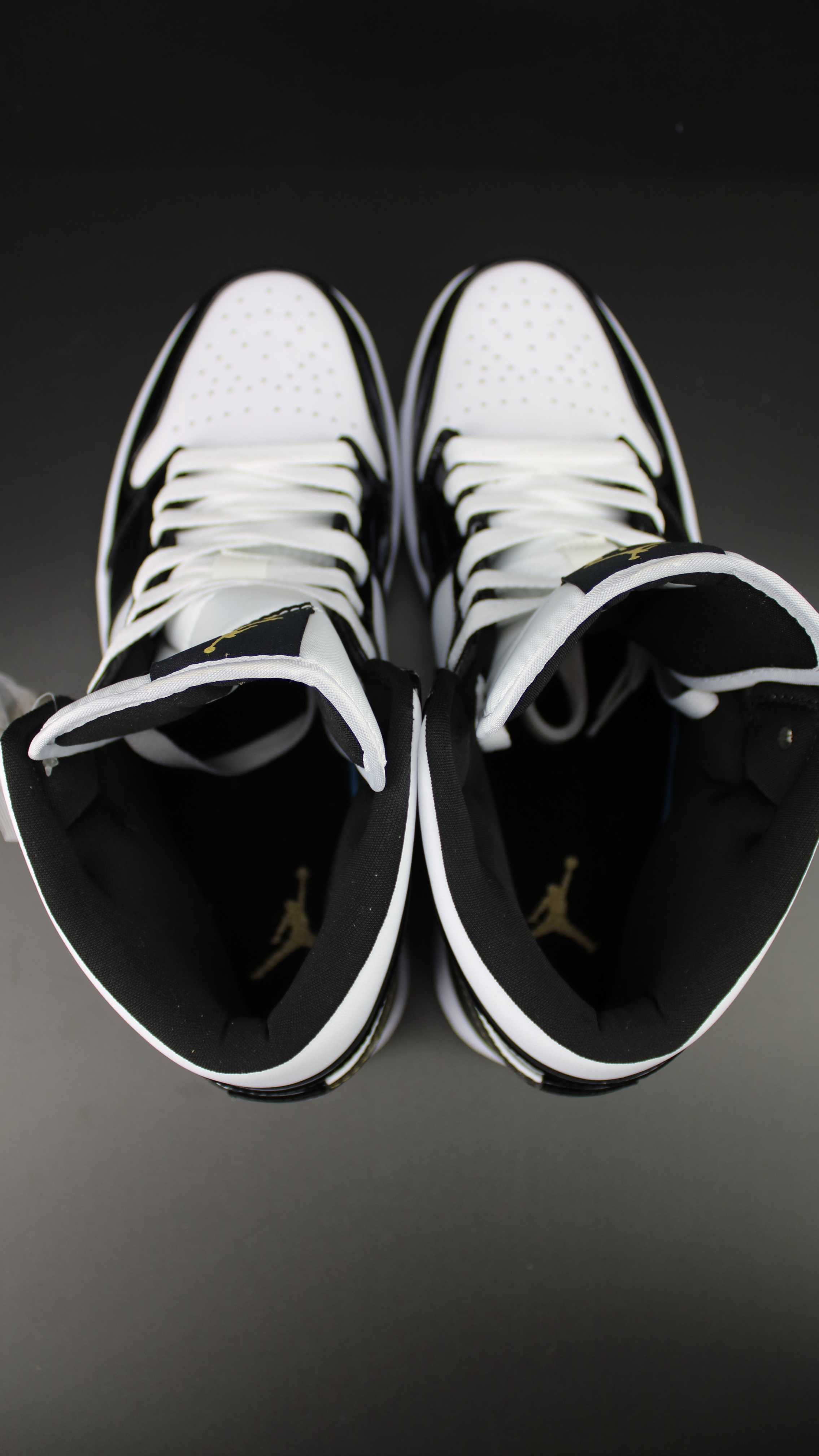 Air Jordan 1 Mid Patent Black White Gold (37,5-41)+ CADOU