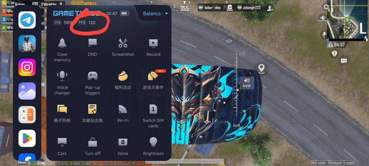 Redmi k40 gaming pubg 90fps 12ga 256 abmen ham bo