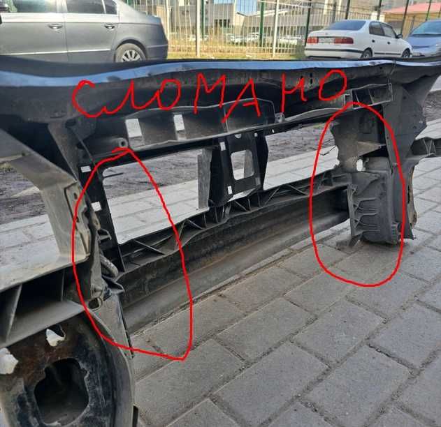 Экран на Passat B6 (сломаны крепления для радиатора)