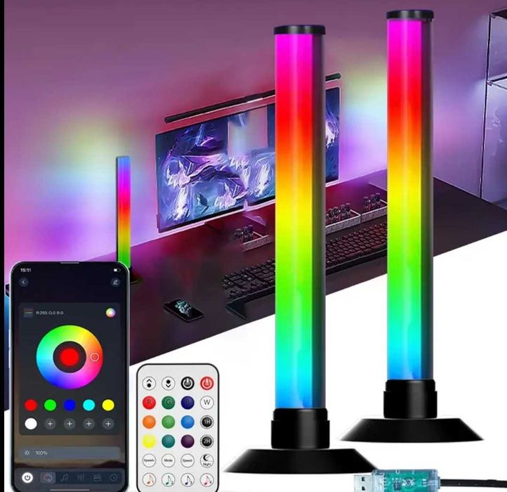 RGB+IC LED настолни лампи USB захранване, промяна на цветове