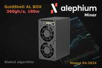 Goldshell AL BOX Miner, 360GH/s Alephium Майнър, 180w/h Консумация
