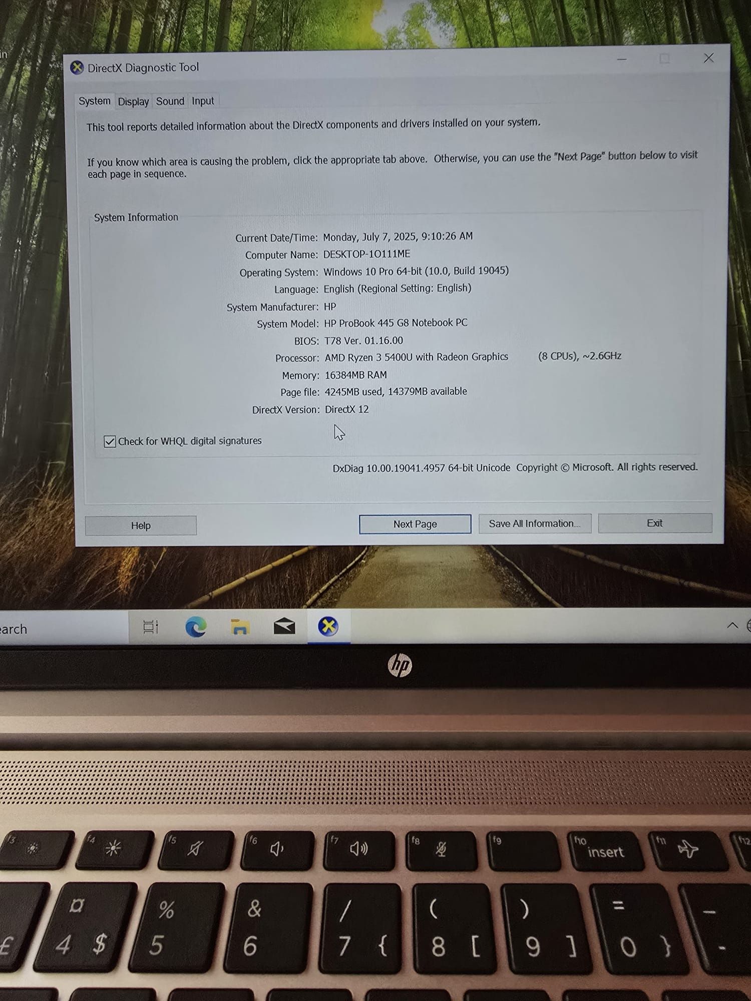 HP probook 445 g8 AMD ryzen 3 5400u