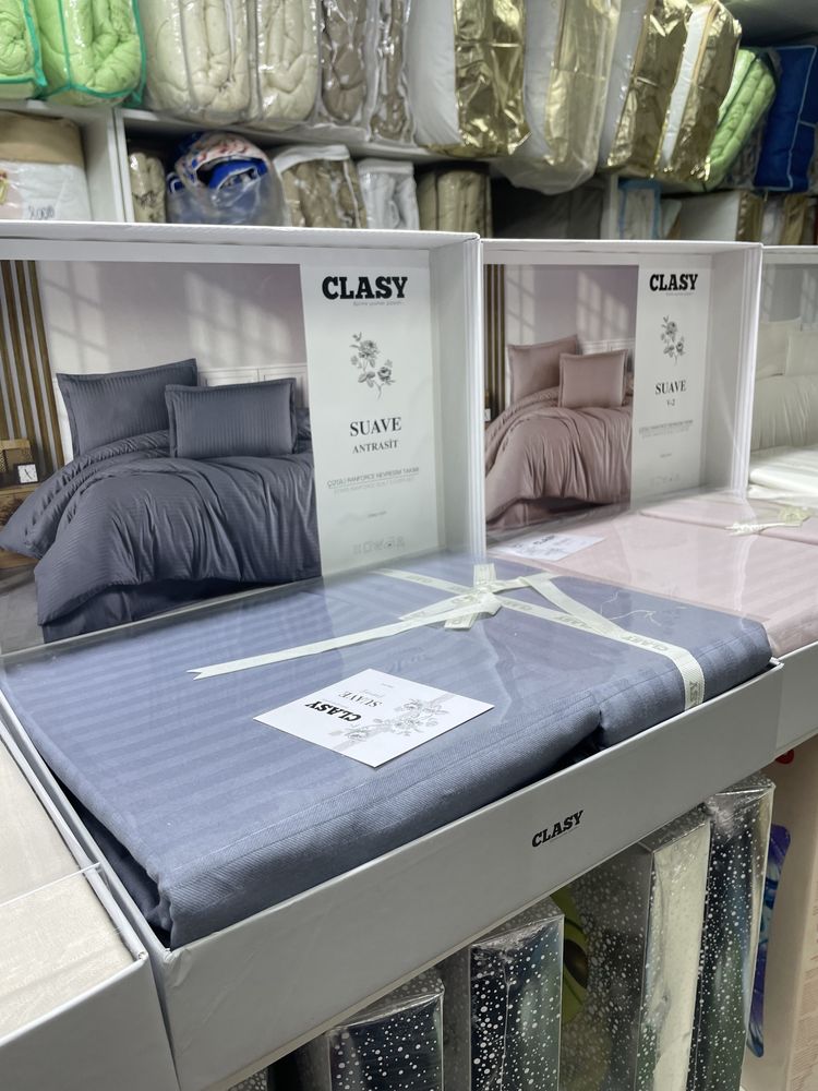 Турецкое постельное Clasy комплект постельного белья из ранфорс Страйп
