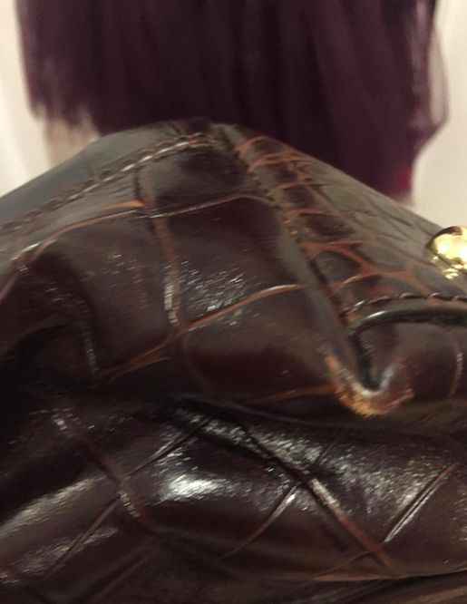 Geanta piele naturala DKNY gen Michael Kors - maro - noua - 499 RON